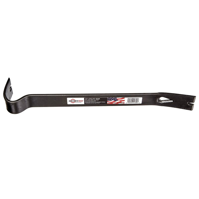 Mayhew 41300 Double Utility Bar Nail Puller, 14 in L, Flat Tip, Steel, Black, 8 in W - 2