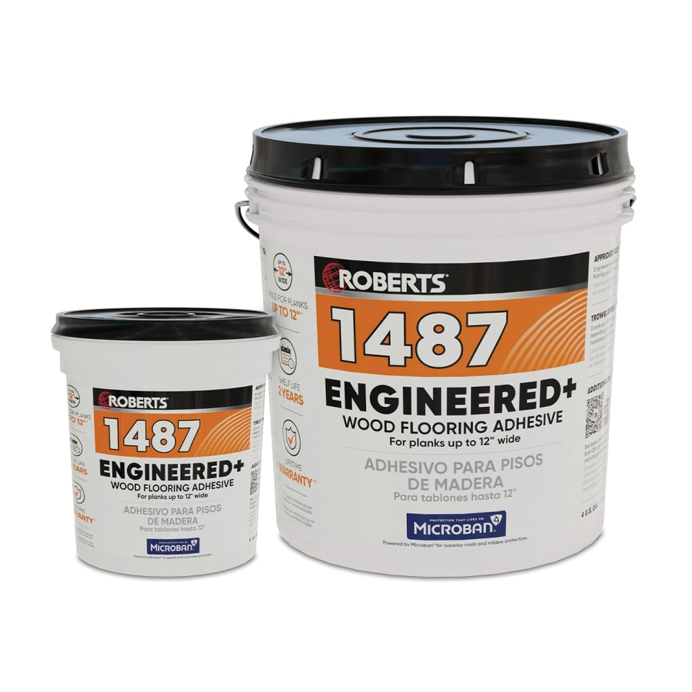 1487-4 Floor Adhesive, Paste, Beige, 4 gal Pail