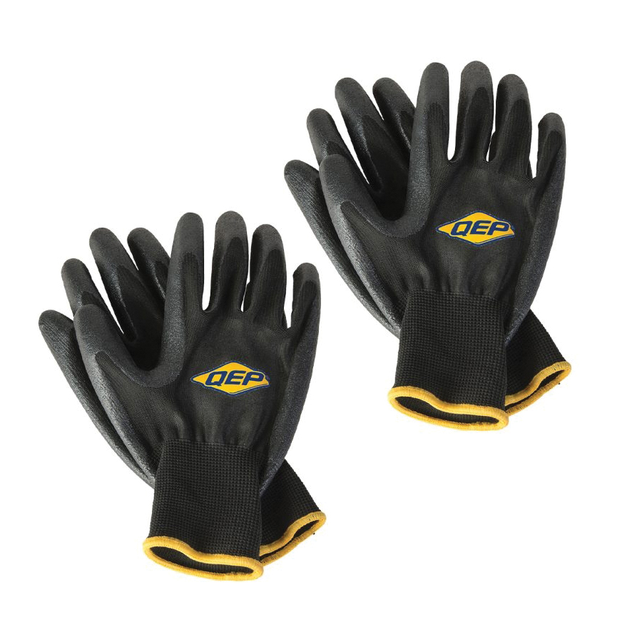 21595 Tiler's Gloves, One-Size, Elastic Cuff, Polyester, Black