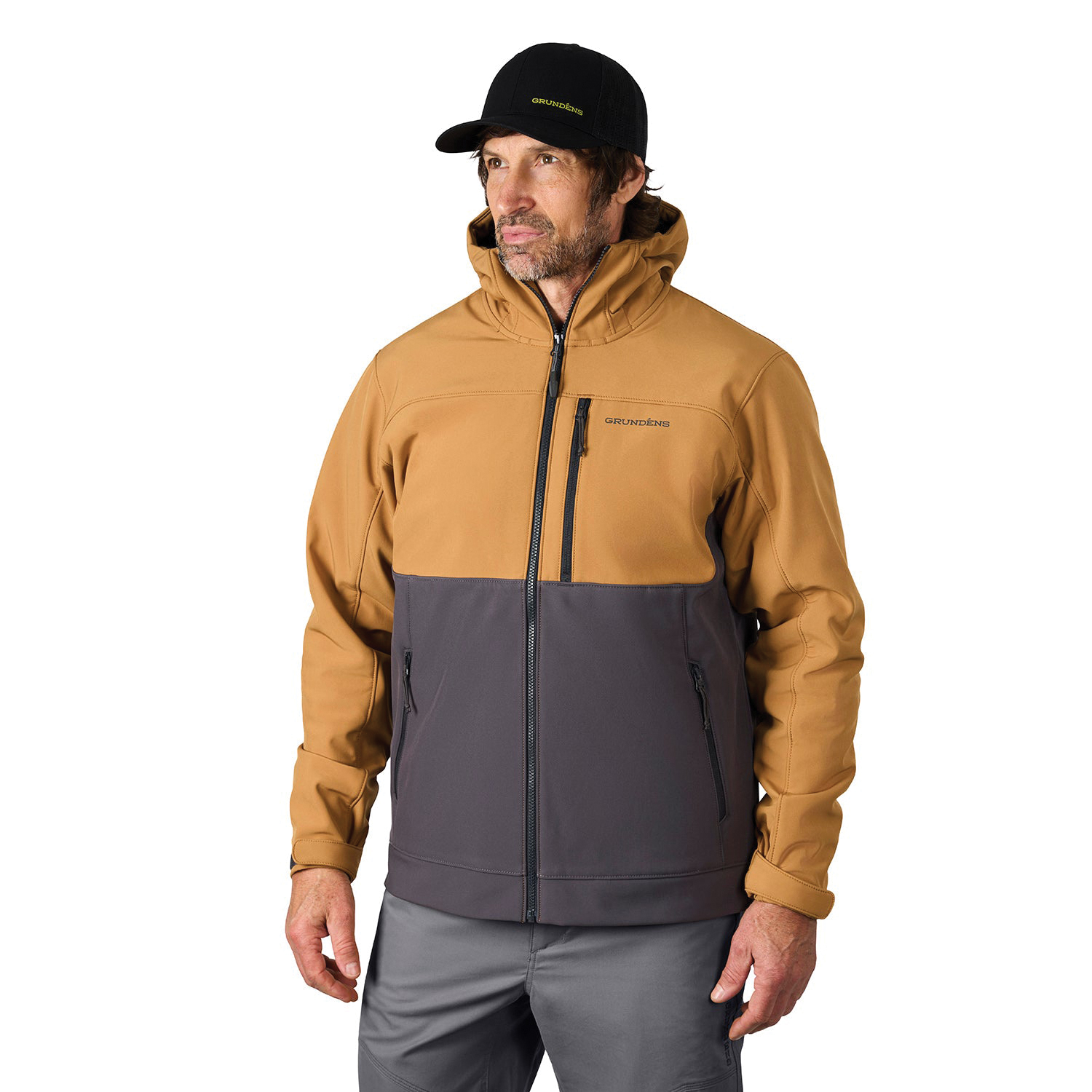 Grundens Bulkhead Series 20059-236-0016 Jacket, XL, Fleece, Anchor/Whiskey, Zipper - 2
