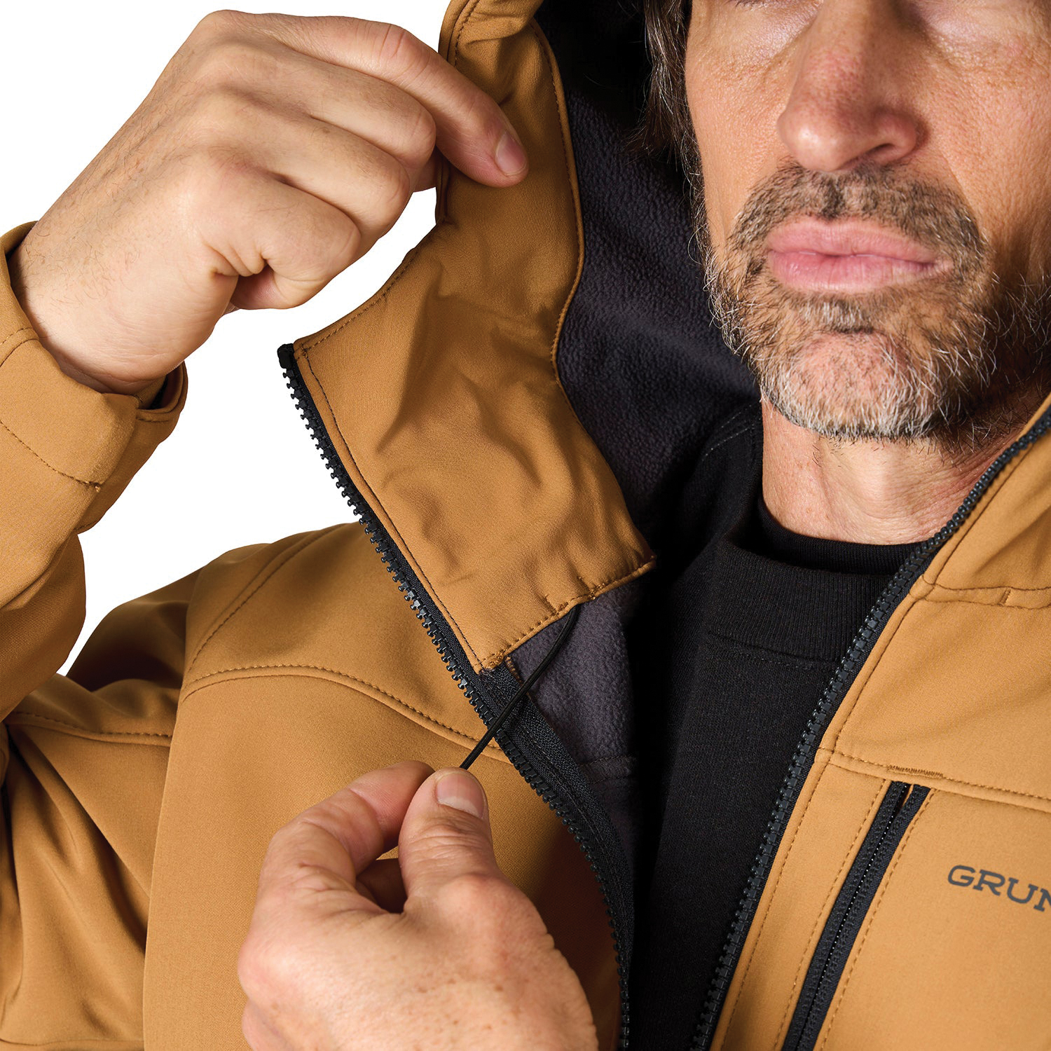 Grundens Bulkhead Series 20059-236-0016 Jacket, XL, Fleece, Anchor/Whiskey, Zipper - 5