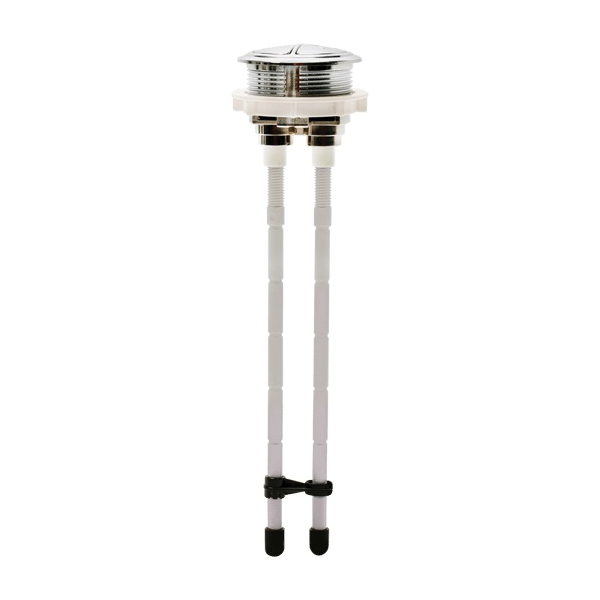 800P-001-P8 Dual Flush Push Button, Plastic, Chrome, For: Tank Lid Mount Dual Flush Valve Toilets