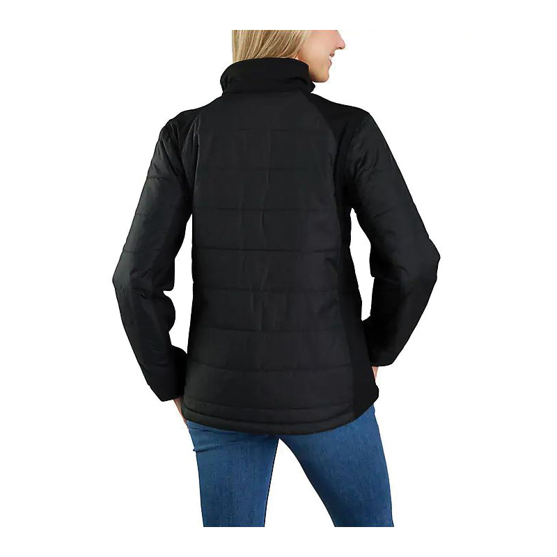 Carhartt 105912-N04-L Insulated Puffer Jacket, L, Elastane/Nylon, Black, Mock Neck, Hook and Loop, Zipper, Regular - 2