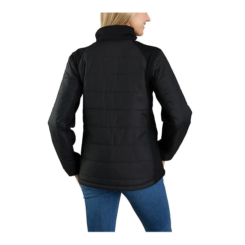 Carhartt 105912-BRN-S Insulated Puffer Jacket, S, Elastane/Nylon, Carhartt Brown, Mock Neck, Hook and Loop, Zipper - 2