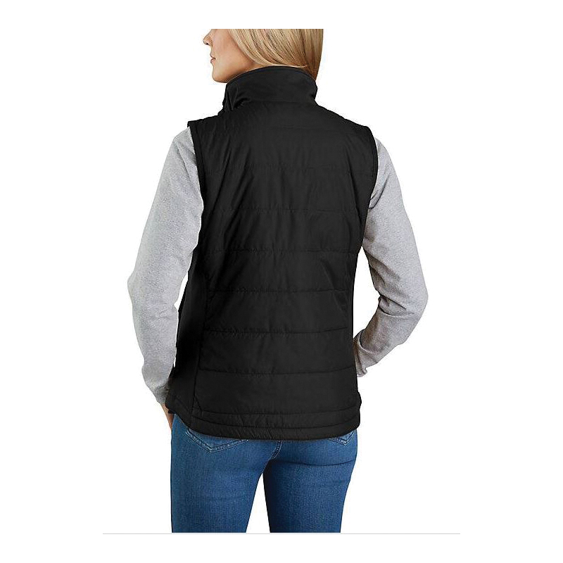 Carhartt 105984-N04-XL Insulated Puffer Vest, XL, Regular, Elastane/Nylon, Black, Mock Neck, Zipper - 2