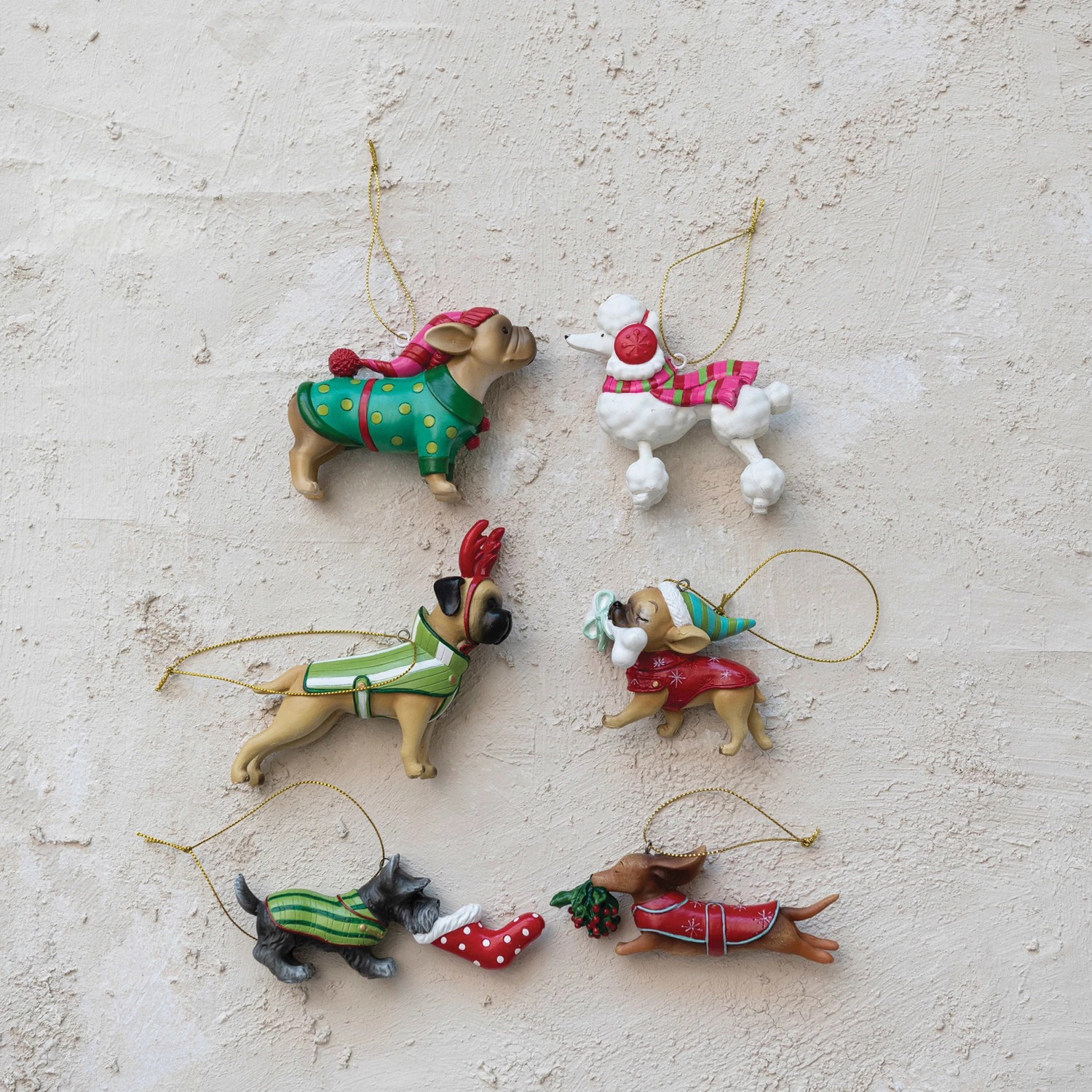 Creative Co-Op Whimsy Series Dog Ornament