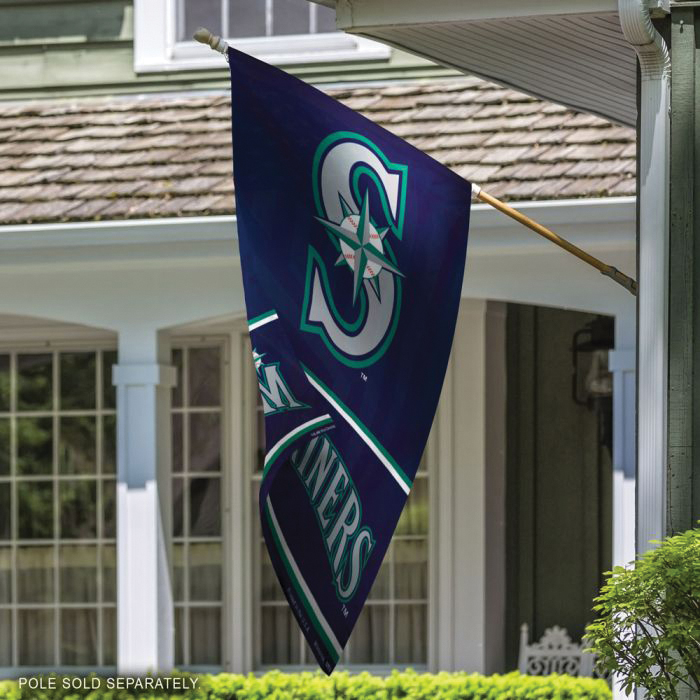 Wincraft 55817119 Flag, 40 in L, 28 in W, Seattle Mariners Wordmark, Mariners - 2