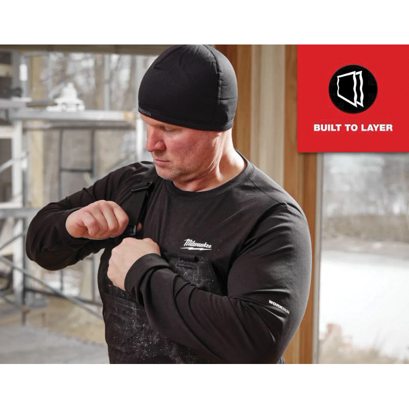Milwaukee WORKSKIN Series 403B-2X Base Layer Top, 2XL, Polyester, Black, Fits to Chest Size: 50 to 52 in - 2