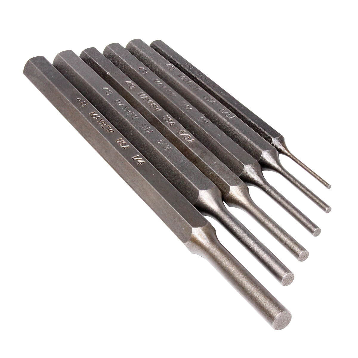 Mayhew 89035 Pin Punch Set, 6-Piece, Steel, Blasted - 2