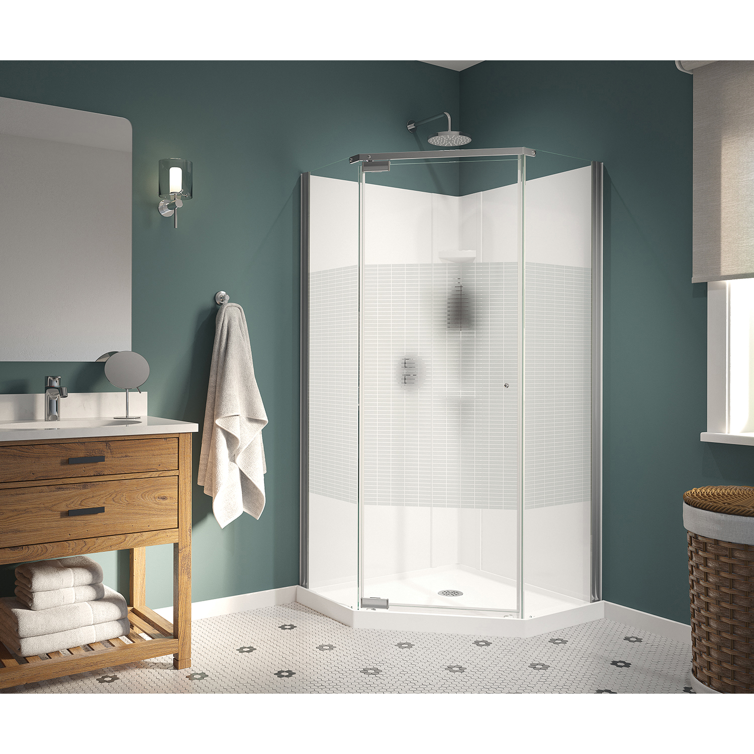 MJR NEXT NEXTLEVEL/TOALLOVER  12' 2枚セット MAAX Utile Marble Carrara 2-Piece Direct To Stud Shower