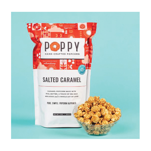 Poppy Handcrafted Popcorn SCMBC Popcorn, Salted Caramel, 9 oz - 3
