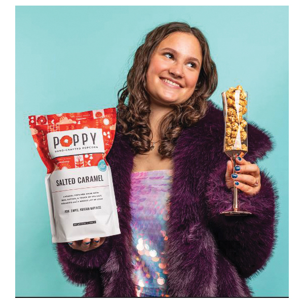 Poppy Handcrafted Popcorn SCMBC Popcorn, Salted Caramel, 9 oz - 4