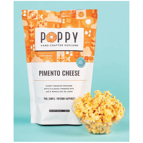 Poppy Handcrafted Popcorn PCMBC Popcorn, Pimento Cheese, 3 oz - 3