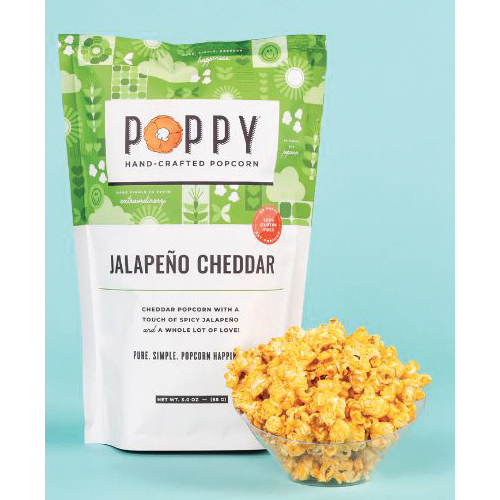 Poppy Handcrafted Popcorn JCMBC Popcorn, Jalapeno Cheddar, 3 oz - 3
