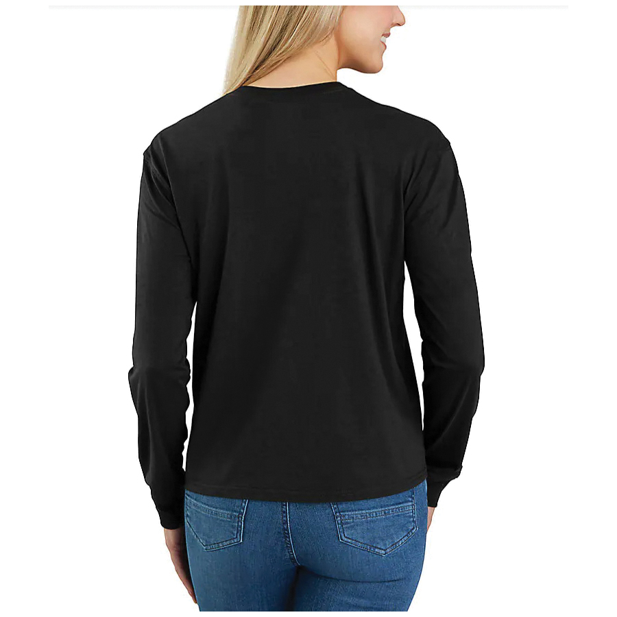 Carhartt TENCEL Fiber Series 106121-N04-L T-Shirt, L, Regular, Cotton/Lyocell, Black, Carhartt Label, Long Sleeve - 2