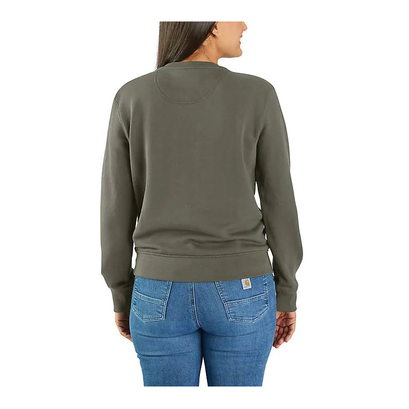 Carhartt Fiber Series 106179-DOV-M Sweatshirt, M, Regular, Cotton/Tencel Lyocell, Dusty Olive, Crew Neck - 2
