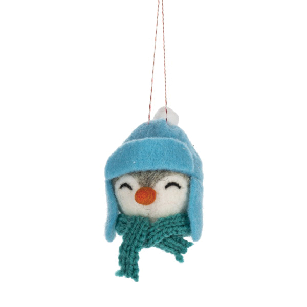 Midwest-CBK MX192068 Christmas Ornament, 4 in H, Snowy Day Animal Head, Multi-Color - 3