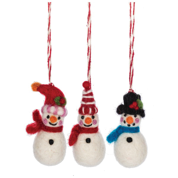 Midwest-CBK MX194453 Midwest-CBK MX194453 Christmas Ornament, 2-1/4 in H, Snowman Token, Multi-Color - 1