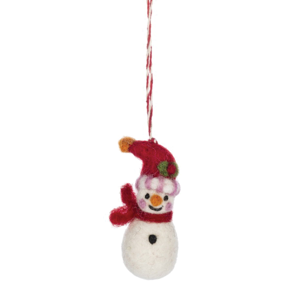 Midwest-CBK MX194453 Christmas Ornament, 2-1/4 in H, Snowman Token, Multi-Color - 2