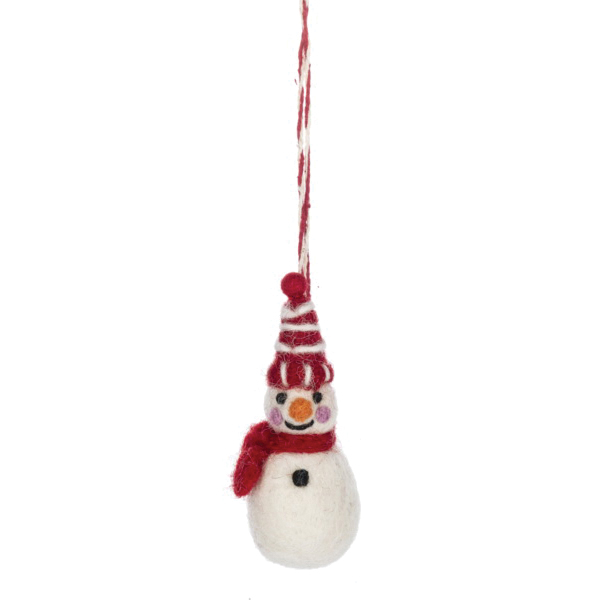 Midwest-CBK MX194453 Christmas Ornament, 2-1/4 in H, Snowman Token, Multi-Color - 3