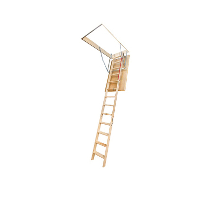 LWF-R Series LWFR3054 Folded 3-Section Attic Ladder, 7 ft 10 in to 10 ft 1 in H Ceiling, 350 lb, 3-1/8 in W Step