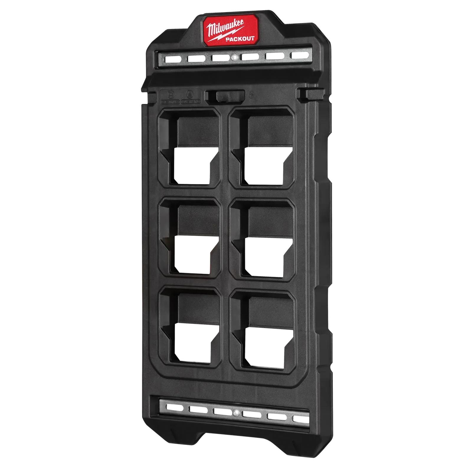 PACKOUT Series 48-22-8496 Compact Wall Plate, Polypropylene, Black