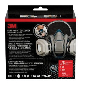 6503QLP1-DC-PS Quick Latch Respirator, L Mask, N95 Filter Class, 95 % Filter Efficiency, Organic Vapor Cartridge