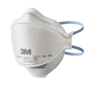 Aura Series 9205PH-10-DC Respirator, One-Size Mask, N95 Filter Class, 95 % Filter Efficiency, White