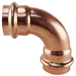 XPRE1 Elbow, 1 in, Press Fit, 90 deg Angle, Copper, 300 psi Pressure