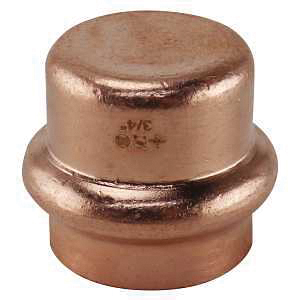 XPRCAP34 Tube Cap, 3/4 in, Press Fit, Copper, 300 psi Pressure