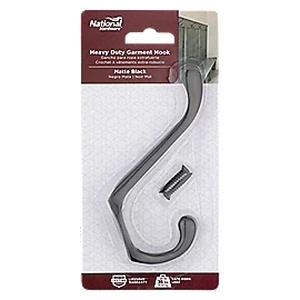 National Hardware N830-624 Heavy-Duty Garment Hook, 35 lb, Zinc, Matte - 2