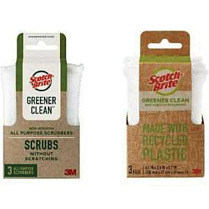 Greener Clean Series 92773 Non-Scratch Scrubber, Plastic Abrasive, 4.1 in L, 2.6 in W, Multi-Color