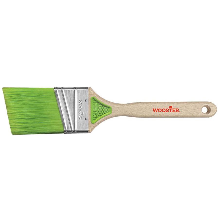 GripTech 5401-2 Paint Brush, 2 in W, 2-5/8 in L Bristle, Polyester Bristle, Angular, Rattail Handle