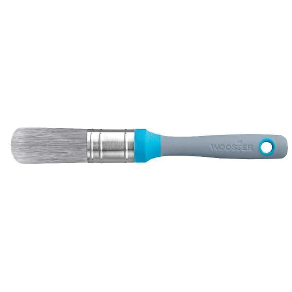 Flex and Fit Series 8712 Chalk Paint Brush, 1 in W, Round Brush, 2-1/2 in L Bristle, Polyester Bristle