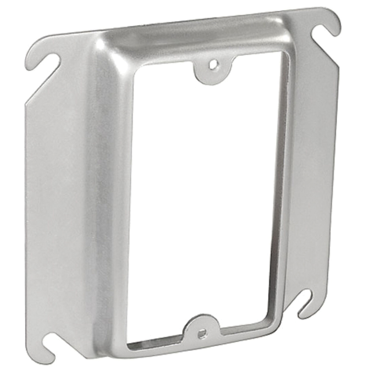52C14-5/8-UPC Electrical Box Cover, 5/8 in L, 4 in W, Square, 1-Gang, Steel, Silver, Galvanized