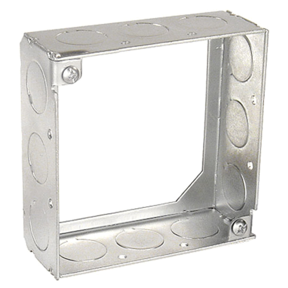 53151-1/2-UPC Extension Ring, 4 in L, 12-Knockout, Steel, Silver, Galvanized