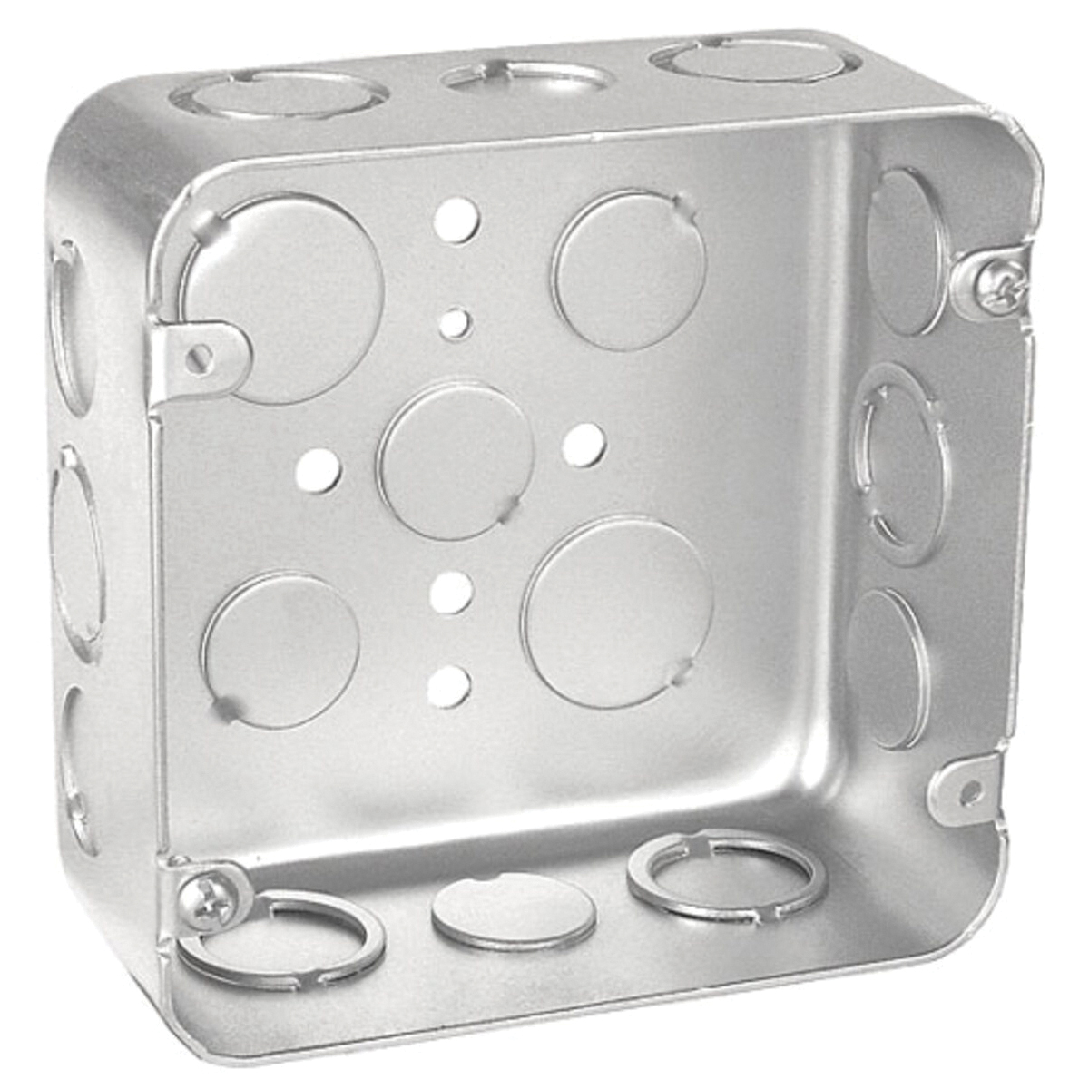 72171-S-UPC Junction Box, 16-Knockout, 1/2, 3/4 in Knockout, Steel, Silver, Galvanized