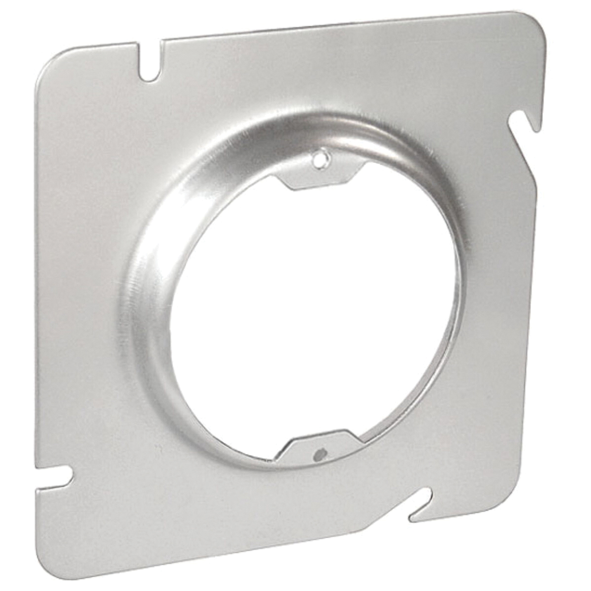 72C3-UPC Square To Round Fixture Ring, 4-11/16 in W, Steel, Silver, Galvanized