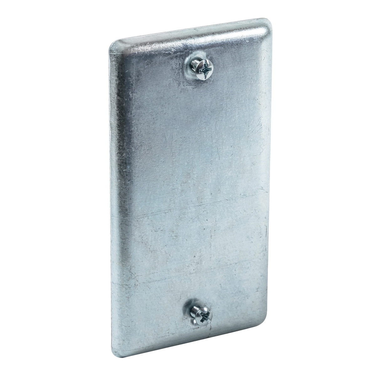 G19290-UPC Box Cover, 0.21 in L, 2 in W, Rectangular, Steel, Zinc-Plated