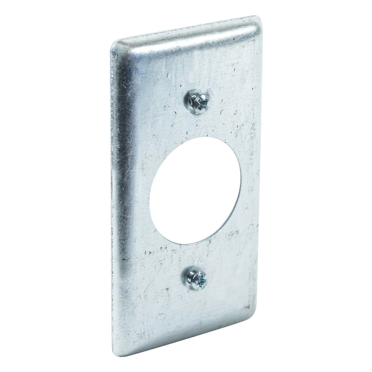 G19320-UPC Box Cover, 0.21 in L, 2 in W, Rectangular, 1-Gang, Steel, Silver, Galvanized