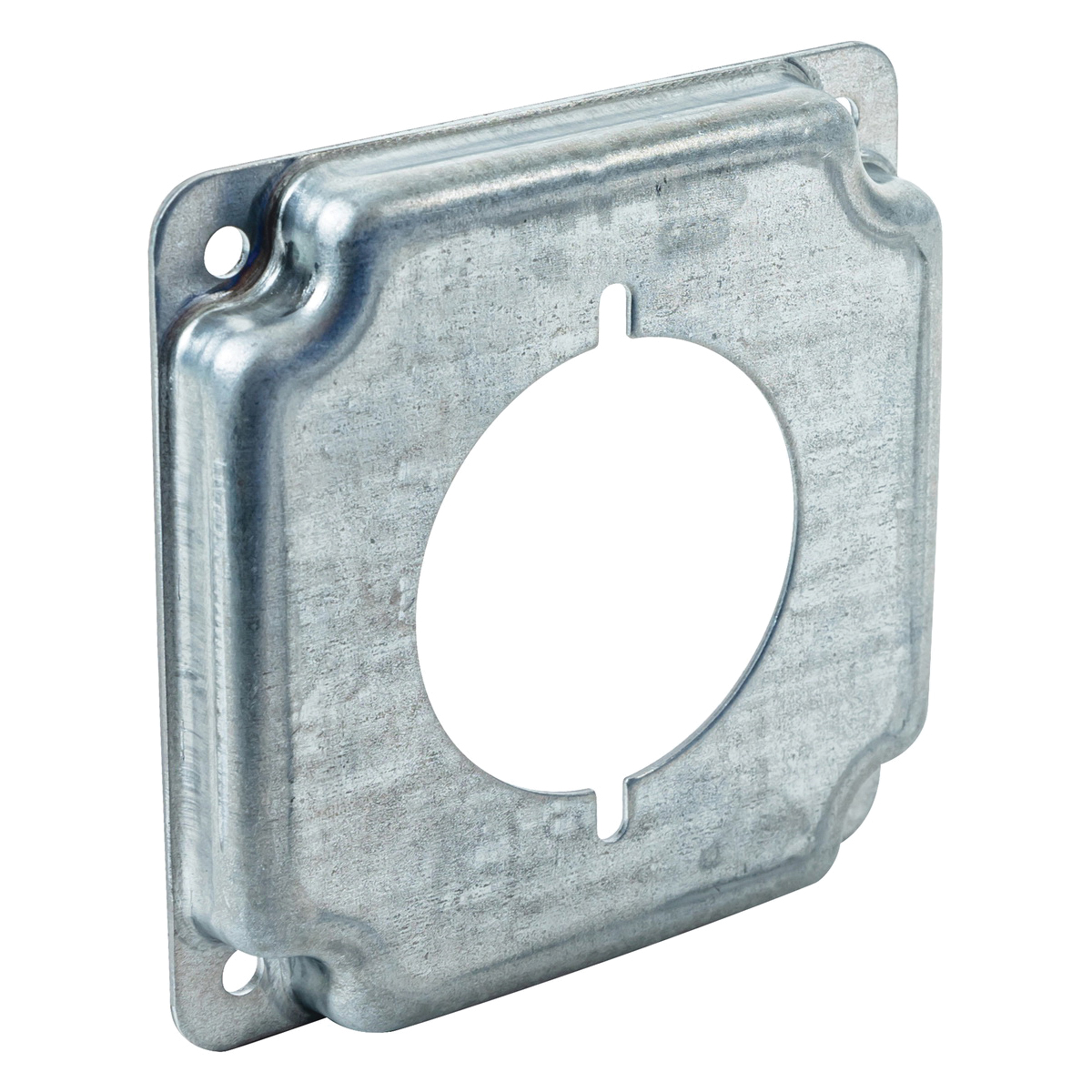 G1944-UPC Box Cover, 1/2 in L, 4 in W, Square, 1-Gang, Steel, Silver, Galvanized