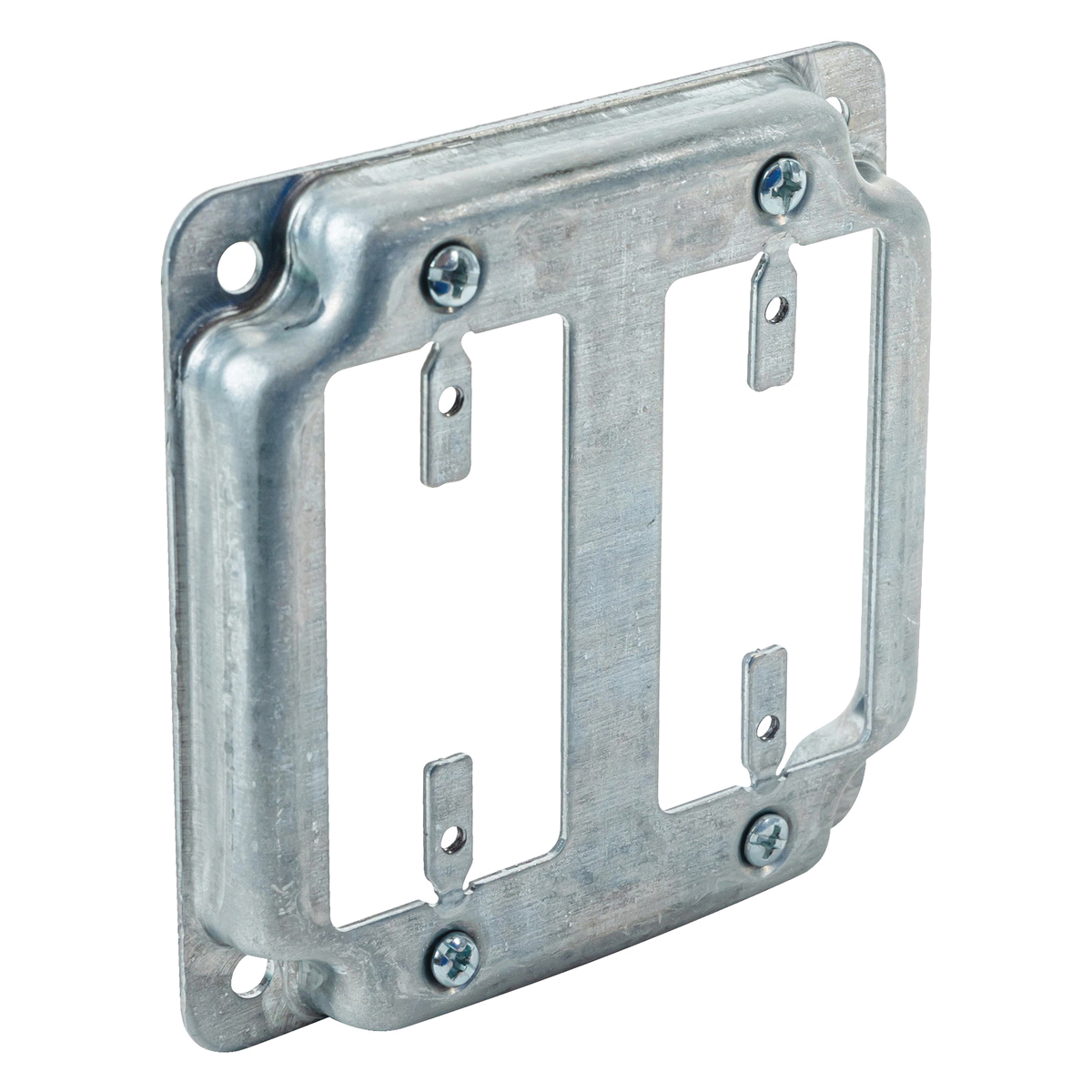 G1950-UPC Box Cover with GFCI Opening, 1/2 in L, 4 in W, Square, 1-Gang, Steel, Silver, Galvanized