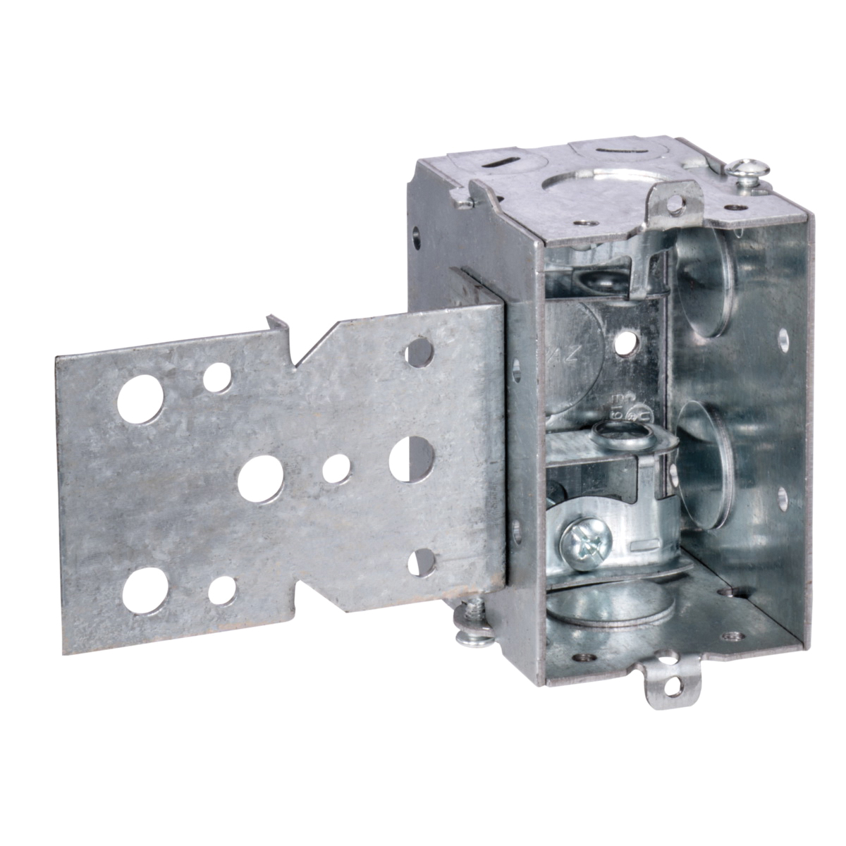 G601-BBX-UPC Switch Box, 1-Gang, 1/2 in Knockout, Steel, Galvanized, Face Mount