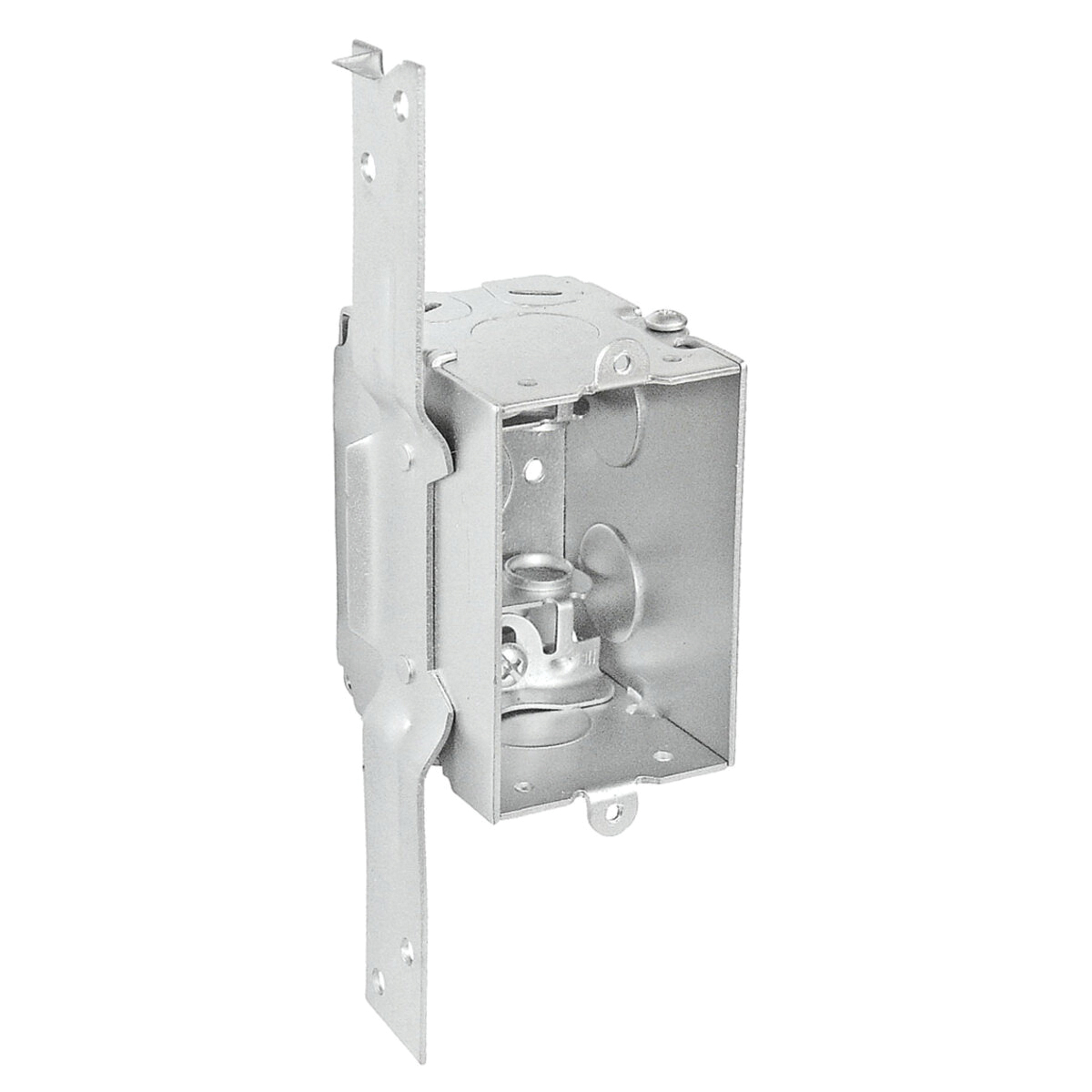 G601-FBX-UPC Switch Box, 1-Gang, 5-Knockout, 1/2 in Knockout, Steel, Silver, Galvanized, Face Mount