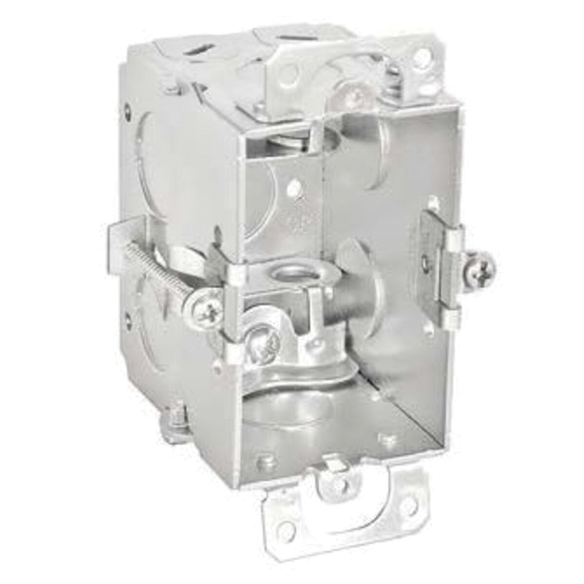 G601-OWBX-UPC Switch Box, 1-Gang, 11-Knockout, 1/2 in Knockout, Steel, Silver, Galvanized