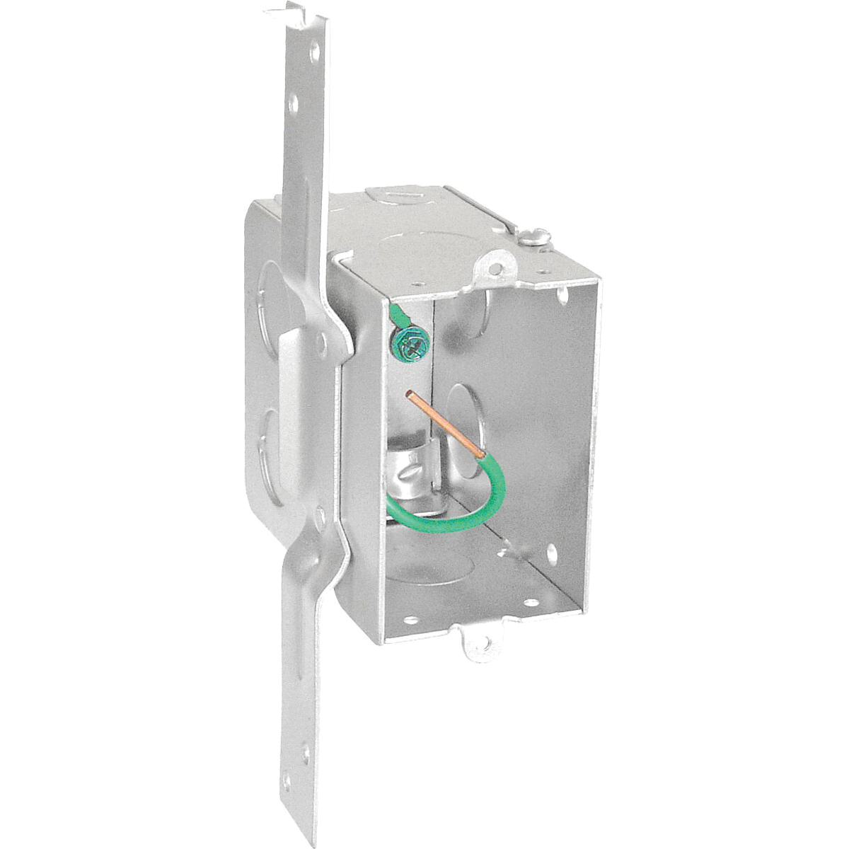 G603-FR-UPC Switch Box, 1-Gang, 5-Knockout, 1/2 in Knockout, Steel, Silver, Galvanized
