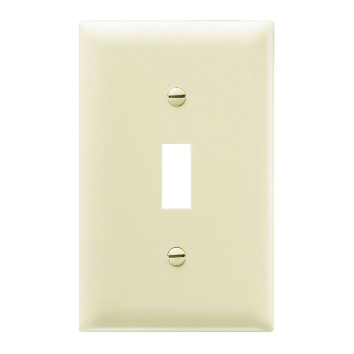 TradeMaster TP Series TP1ICP10 Wallplate, 4.6875 in L, 2.937 in W, 1-Gang, Plastic, Ivory, Matte
