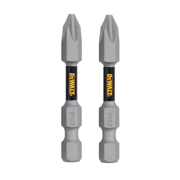 TOUGHGRIP DWAF2PH2TG2 Screwdriver Bit, #2 Drive, Phillips Drive, 1/4 in Shank, Hex Shank, 2 in L, Steel