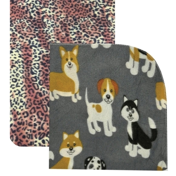 Kole Imports AE084 Assorted Pattern Cozy Pet Blanket, 40 in L, 27 in W, Fleece - 3