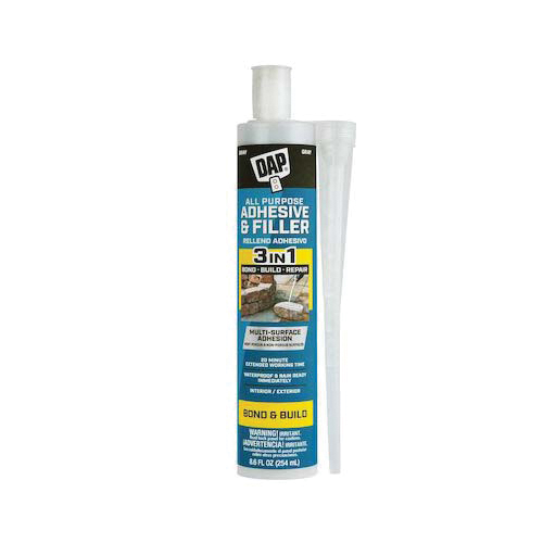 7079828000 All-Purpose Adhesive and Filler, Gray, 8.6 fl-oz Cartridge